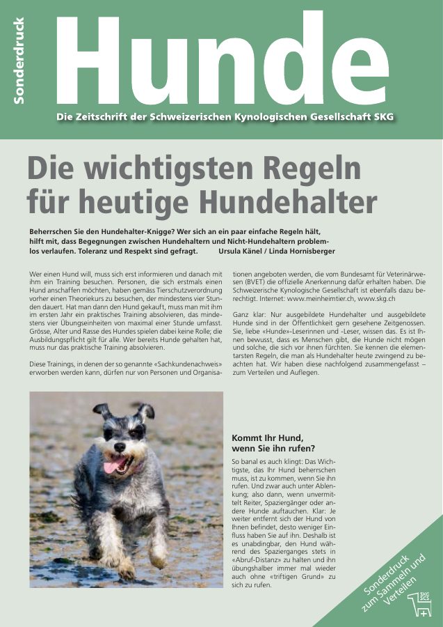 Vorschau: Die wichtigsten Regeln für Hundehalter