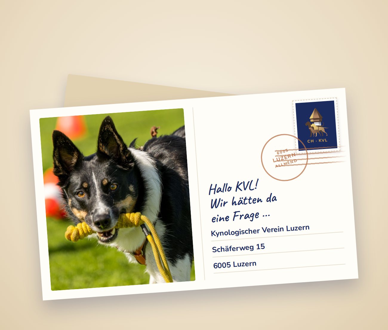 Postkarte an den KV Luzern